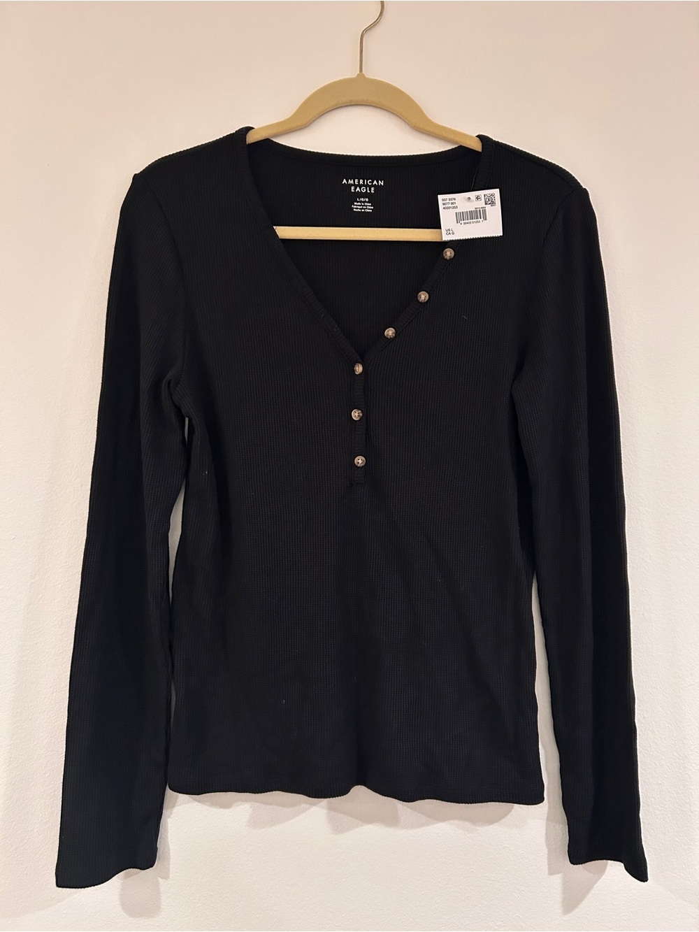NWT American Eagle Waffle Henley Tee